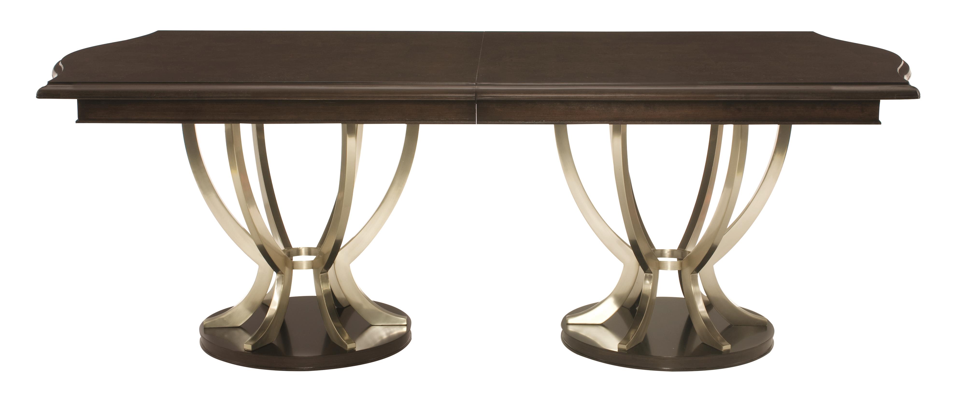 Bernhardt Miramont 7 Piece Dining Set with Double Pedestal Table and Upholstered Chairs Baer's